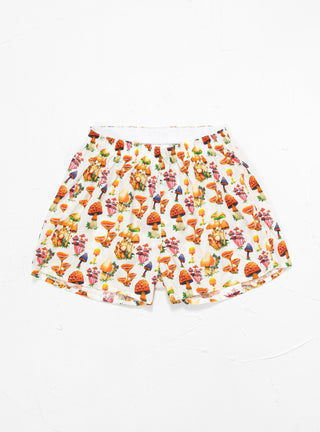 X Seb Gorey Watercolour Shrooms Boxer White by Druthers | Couverture & The Garbstore
