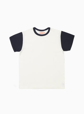 La'ie Short Sleeve T-shirt Off White & Dark Navy by Sunray Sportswear by Couverture & The Garbstore
