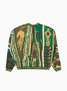 Rasta Gaudy 7G Knit Jumper Green by Kapital | Couverture & The Garbstore