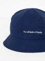 x Private White V.C. Bucket Hat Navy by Garbstore | Couverture & The Garbstore