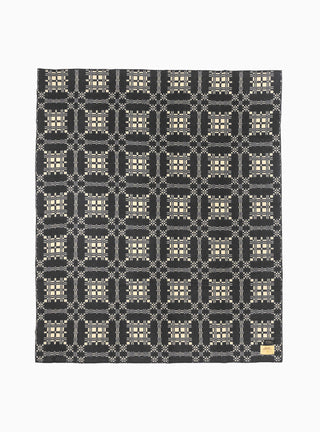 Wool Blanket Black Jacquard by BasShu | Couverture & The Garbstore