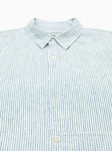 Home Party Short Sleeve Shirt Blue & Green Stripe by Home Party | Couverture & The Garbstore