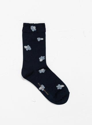 Light Berry Socks Navy by Minä Perhonen by Couverture & The Garbstore