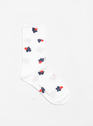 Light Berry Socks White by Minä Perhonen by Couverture & The Garbstore