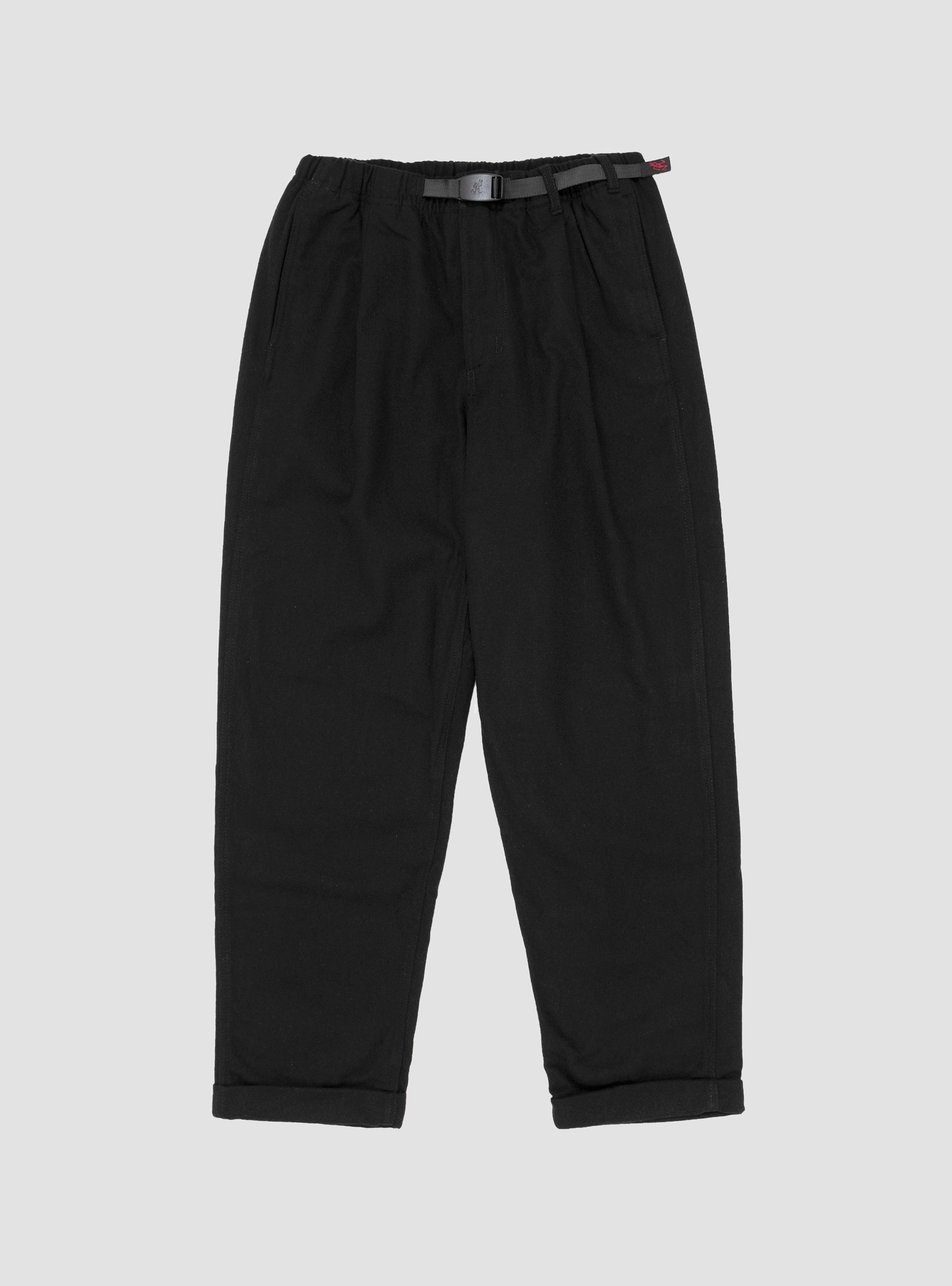 Wool Blend Tuck Tapered Pants Black by Gramicci | Couverture & The