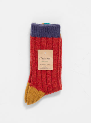 Wool Switching Socks Red by Mauna Kea | Couverture & The Garbstore