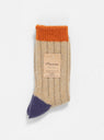 Wool Switching Socks Beige by Mauna Kea | Couverture & The Garbstore