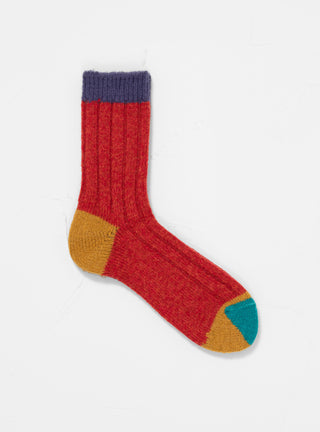 Wool Switching Socks Red by Mauna Kea | Couverture & The Garbstore