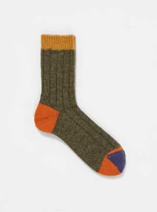 Wool Switching Socks Olive by Mauna Kea | Couverture & The Garbstore