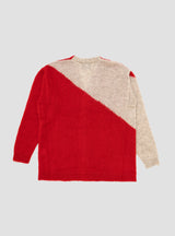 Hand Knit Mohair Cardigan Red & Beige by Noma t.d. | Couverture & The Garbstore