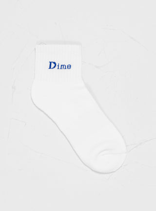 Logo Socks White by Dime by Couverture & The Garbstore
