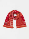 Compressed Wool Bandana Scarf Red by Kapital by Couverture & The Garbstore