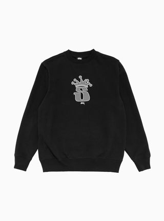 S Crown Crew Sweatshirt Black by Stüssy | Couverture & The Garbstore