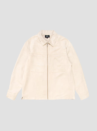 Micro Suede Work Shirt Natural by Stüssy by Couverture & The Garbstore