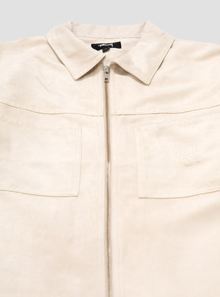 Micro Suede Work Shirt Natural by Stüssy by Couverture & The Garbstore