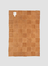 Check Rectangular Sheepskin Rug Tan & Chalk by Cawley | Couverture & The Garbstore
