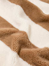 Stripe Rectangular Sheepskin Rug Tan & Chalk by Cawley | Couverture & The Garbstore