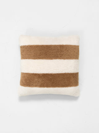 Stripe Sheepskin Cushion Tan & Chalk by Cawley by Couverture & The Garbstore