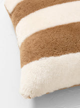 Stripe Sheepskin Cushion Tan & Chalk by Cawley | Couverture & The Garbstore