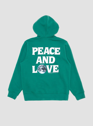 Peace & Love Hoody Dark Green by Stüssy by Couverture & The Garbstore
