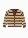 Horizontal Stripe Cardigan Brown by Stüssy by Couverture & The Garbstore