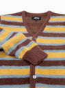 Horizontal Stripe Cardigan Brown by Stüssy by Couverture & The Garbstore