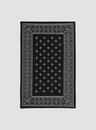 Small Cross Bandana Rug Black by Candy Design & Works | Couverture & The Garbstore