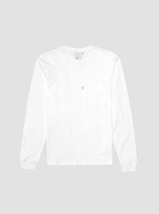 Long Sleeve Pocket T-Shirt White by Adsum | Couverture & The Garbstore
