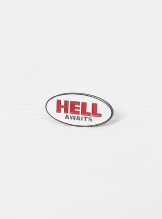 Hell Lapel Pin White & Red by Candy Design & Works | Couverture & The Garbstore