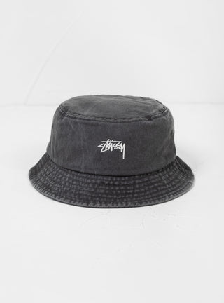 Stock Washed Bucket Hat Black by Stüssy by Couverture & The Garbstore