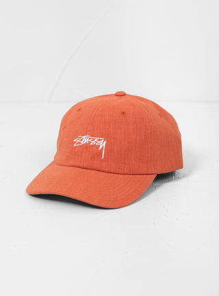 Textured Linen Low Pro Cap Burnt Orange by Stüssy by Couverture & The Garbstore