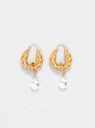Twisted Drop Hoops Gold by Rejina Pyo | Couverture & The Garbstore