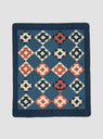 Patchwork Quilt Navy, Red & Ecru by BasShu | Couverture & The Garbstore