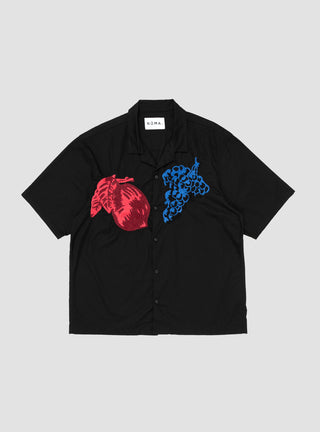 Fruit Embroidered Short Sleeve Shirt Black by Noma t.d. | Couverture & The Garbstore