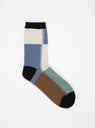 Patchwork Chunky Crew Socks Blue by Hansel From Basel | Couverture & The Garbstore