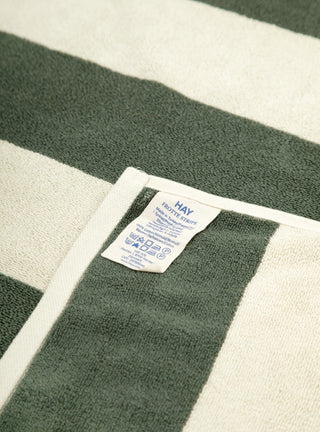 Frotte Stripe Bath Towel Dark Green by Hay | Couverture & The Garbstore