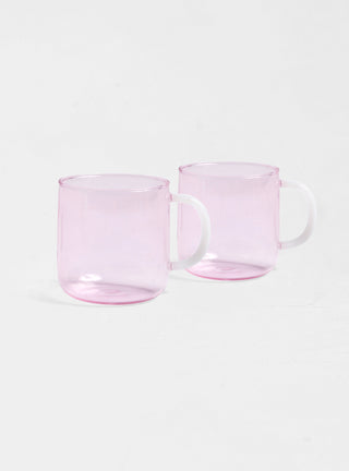 Borosilicate Mug Set of 2 Pink & White by Hay | Couverture & The Garbstore