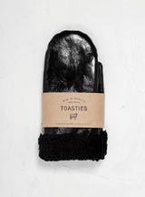 Shine Black Sheepskin Mittens by Toasties | Couverture & The Garbstore