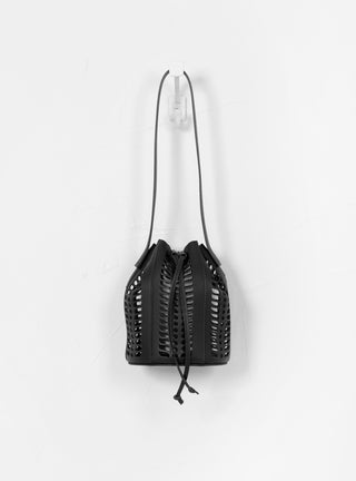 Mini Jute Die Cut Bucket Bag Black by Modern Weaving | Couverture & The Garbstore