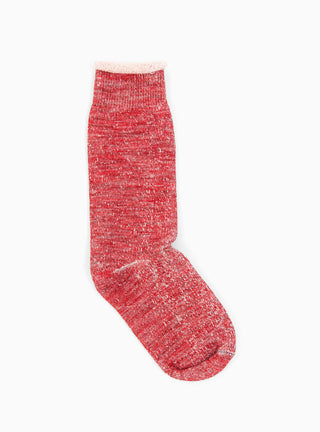 Double Face Merino Wool Crew Socks Red by ROTOTO | Couverture & The Garbstore