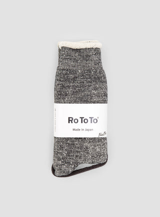 Double Face Merino Wool Organic Socks Charcoal Grey by ROTOTO | Couverture & The Garbstore