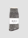 Double Face Merino Wool Organic Socks Charcoal Grey by ROTOTO by Couverture & The Garbstore