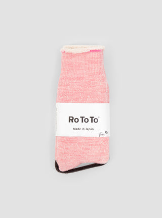 Double Face Merino Wool Crew Socks Light Pink by ROTOTO | Couverture & The Garbstore