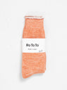 Double Face Merino Wool Crew Socks Orange by ROTOTO by Couverture & The Garbstore