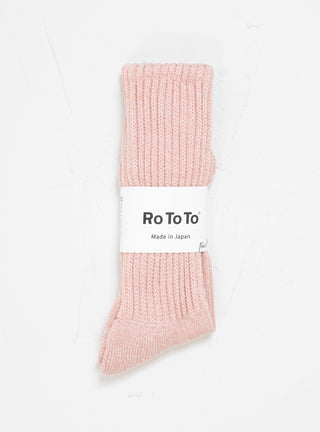 Loose Pile Socks Pink by ROTOTO | Couverture & The Garbstore
