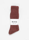 Loose Pile Socks Red by ROTOTO by Couverture & The Garbstore