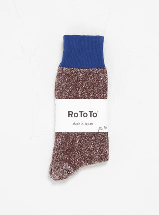 Double Face Silk & Cotton Sock Blue by ROTOTO by Couverture & The Garbstore