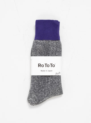 Double Face Silk & Cotton Sock Purple by ROTOTO | Couverture & The Garbstore