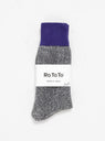 Double Face Silk & Cotton Sock Purple by ROTOTO | Couverture & The Garbstore