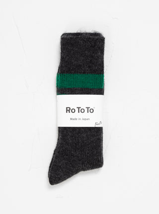 Reversible Brush Mohair Sock Charcoal by ROTOTO | Couverture & The Garbstore